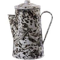Premier Housewares Traditional Coffee Pot - Black and White Enamel, Multi