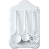 Premier Housewares Utensil Set - Enamelled Stainless Steel, Silver