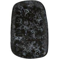 Premier Housewares Large Oval Plate - Black Faux Marble, Black