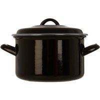 Premier Housewares Small Casserole Dish - Black Enamel, Black