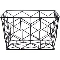 Premier Housewares Wire Storage Basket - Matte Black, Black