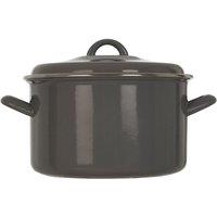 Premier Housewares Large Casserole Dish - Grey Enamel, Grey