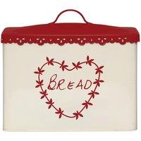 Premier Housewares Bread Bin - Cream and Red, Red