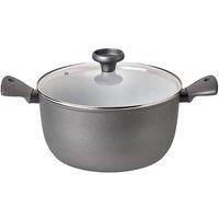 Prestige Earthpot Recycled Non-Stick 28cm/7.5L Stock Pot with Glass Lid, Grey