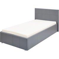 GFW End Lift Single Ottoman Grey PU Bed, Grey