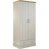 GFW Kendal Two Door Wardrobe Grey, Grey