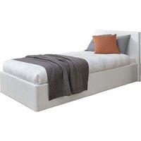 GFW End Lift Single Ottoman White PU Bed, White