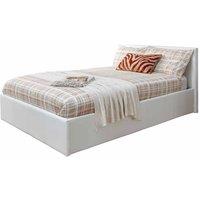 GFW End Lift Double Ottoman White PU Bed, White