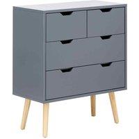 GFW Nyborg Two and Two Chest of Drawers Dark Grey, Grey