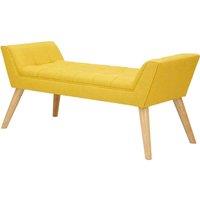 MILAN UPHOLSTERED BENCH MUSTARD, Yellow