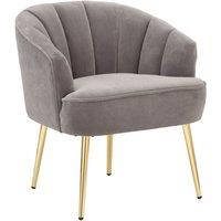 Pettine Velvet Chair Grey, Grey