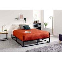 GFW Loft Platform Small Double Metal Bed, Black