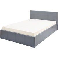 GFW Side Lift Small Double Ottoman Grey PU Bed, Grey