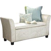 Verona Window Seat Oyster Crushed Velvet, Cream