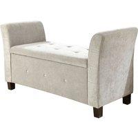 Verona Diamante Window Seat Silver Chenille, Grey