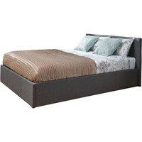 GFW SideLift King Ottoman Grey Fabric Bed, Silver