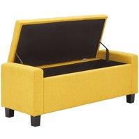 Verona Ottoman Bench Mustard Fabric, Yellow