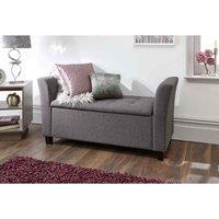 Verona Window Seat Charcoal Fabric, Grey