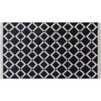 JVL Solemate Hand Carved Diamond Pattern Mat, 57x100 - Black, Black
