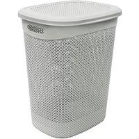 JVL 52 Litre Droplette Laundry Basket - Ice Grey