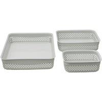 JVL Assorted Droplette Storage - Ice Grey, Grey