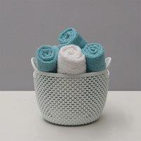 JVL Round Droplette Storage Basket, 3.3Litre - Ice Grey, Grey
