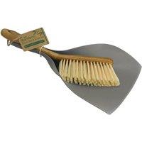 JVL Bamboo Dustpan And Brush Set - Brown/Grey, Multi
