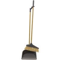 JVL Bamboo Tall Dustpan And Brush Set - Brown, Brown