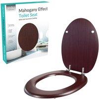 Anika Mahogany Effect Toilet Seat, White