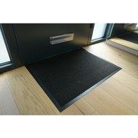 Serdim Rugs Non Slip Heavy Duty PVC Barrier Rubber Edged Door Mat Charcoal 60x80, Grey
