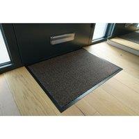 Serdim Rugs Non Slip Heavy Duty PVC Barrier Rubber Edged Door Mat Brown 90x200, Brown