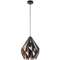 Eglo Geometric Black And Copper Pendant, Black
