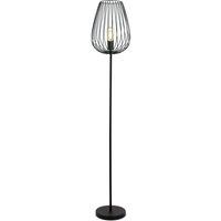 Eglo Rounded Caged Floor Lamp, Black