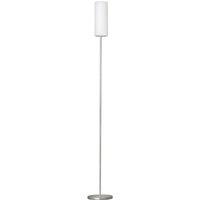 Eglo Troy White Painted Glass Floor Lamp, White