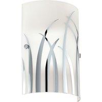 Eglo Rivato Rounded Wall Lamp with Grass Motif, White