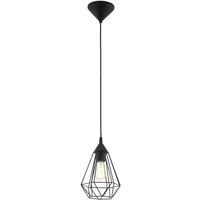 Eglo Tarbes Geometric Black Wire Pendant Small, Black