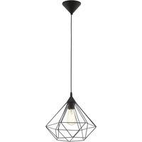 Eglo Tarbes Geometric Black Wire Pendant Large, Black