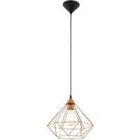 Eglo Tarbes Geometric Copper Pendant Large, Brown