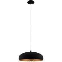 Eglo Mogano Black and Copper Retro Pendant, Black