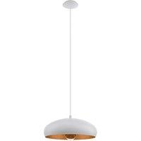 Eglo Mogano White and Copper Retro Pendant, White