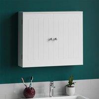Bath Vida Priano 2 Door Wall Cabinet - White, White