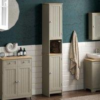 Bath Vida Priano 2 Door Tall Cabinet - Grey, Grey
