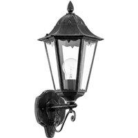 Eglo Navedo Traditional Upside-Down Lantern Exterior Wall Light - Black, Black