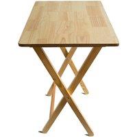 Home Vida Folding Snack Table Natural, Brown