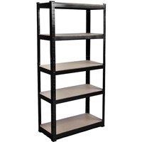 Home Vida 5 Tier Shelf Black, Black
