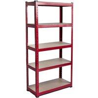 Home Vida 5 Tier Shelf Large Red, Red