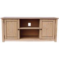 Vida Designs Panama 2 Door 1 Shelf Flat Screen TV Unit, Brown