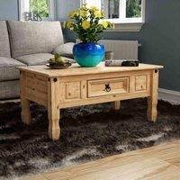 Vida Designs Corona 1 Drawer Coffee Table, Brown