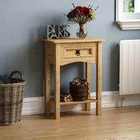 Vida Designs Corona 1 Drawer Console Table, Brown