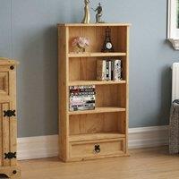 Vida Designs Corona 1 Drawer DVD Rack, Brown